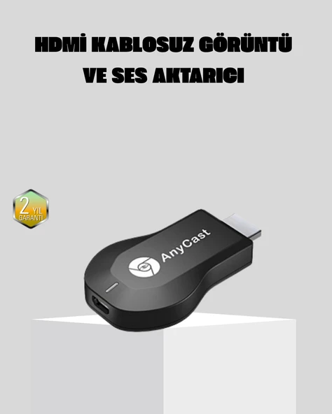 Kablosuz HDMI Görüntü ve Ses Aktarıcı – Anycast M9 Plus TakÇalıştır TV Adaptörü