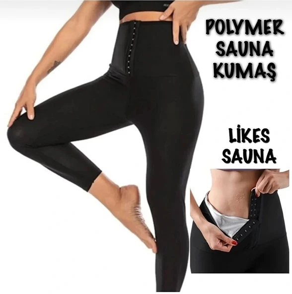 Agraflı Termal Sauna Tayt ( M ) Neotex Agraflı Terletme Taytı ürün görseli