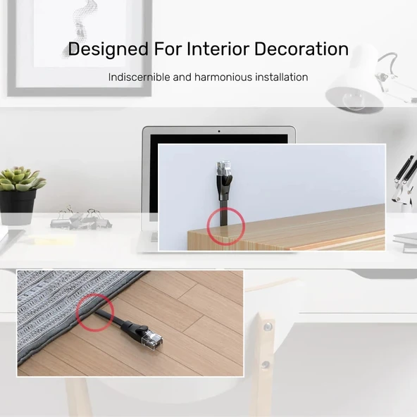 Unıtek Cat6 Patch Kablo 20mt Flat (c1815gbk) - Resim 5