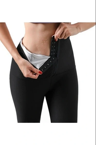 Agraflı Termal Sauna Tayt ( M ) Neotex Agraflı Terletme Taytı - Resim 2