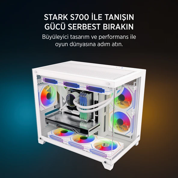 JAMES DONKEY STARK S700 650W BEYAZ GAMING KASA - Resim 3