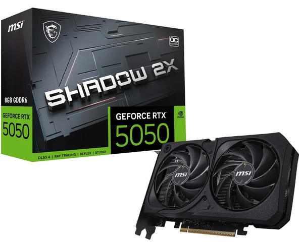 MSI GEFORCE RTX 5050 8G SHADOW 2X OC 8GB GDDR6 128B DX12 PCIE 5.0 X16 (3XDP 1XHDMI) - Resim 6