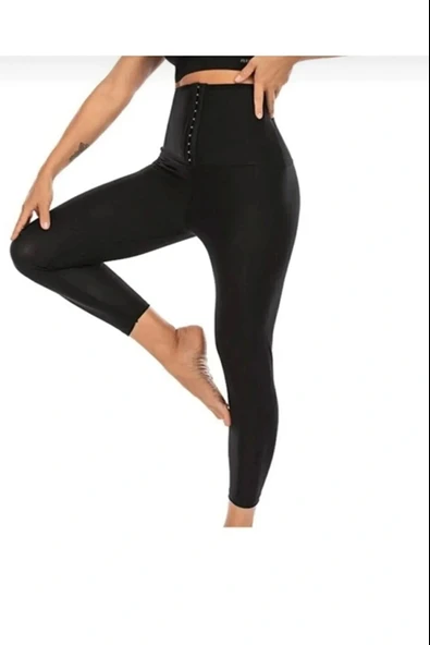 Agraflı Termal Sauna Tayt ( M ) Neotex Agraflı Terletme Taytı - Resim 3