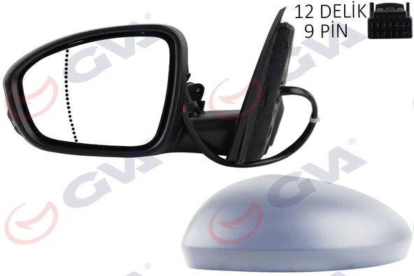 GVA 1011441 DIŞ DİKİZ AYNASI SOL MEGANE 15> ELEKTRİKLİ ISITMALI KATLANIR SİNYALLİ ASTARLI ASFERİK VM-6142EBFPAL 963027851R ürün görseli 1