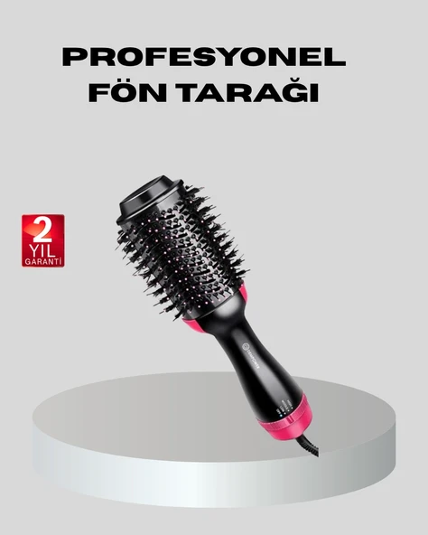 1200W Fön Tarağı – 3 Isı Ayarı, Negatif İyonlu, Hızlı ve Pürüzsüz Sonuç ürün görseli 1