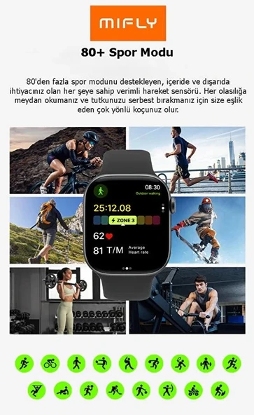 Mıfly S10 Pro Sıyah Akıllı Saat - 6