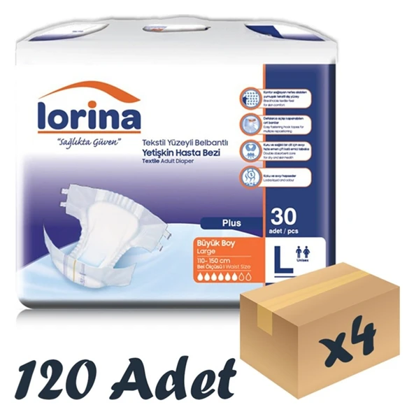 Belbantlı Bez 4 x 30 Adet LARGE ürün görseli 1