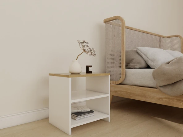 Mars komodin Lefkasmeşe-Beyaz - Resim 2