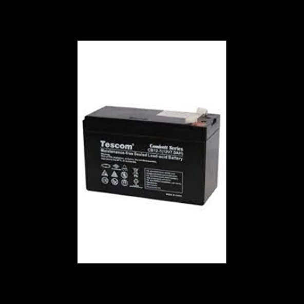 Tescom Combatt, Cbl12-7, 12v 7ah, Bakımsız,  Kuru Akü. Ups İçin Uygundur. (100012589) ürün görseli