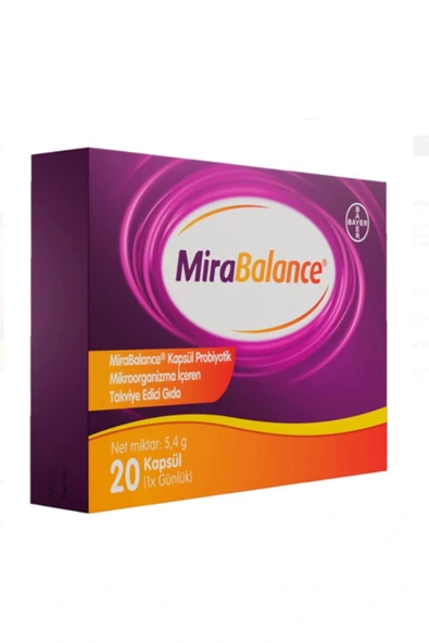 Mirabalance Probiyotik İçeren Takviye Edici Gıda 20 Kapsül ürün görseli