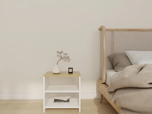 Mars komodin Lefkasmeşe-Beyaz - Resim 3