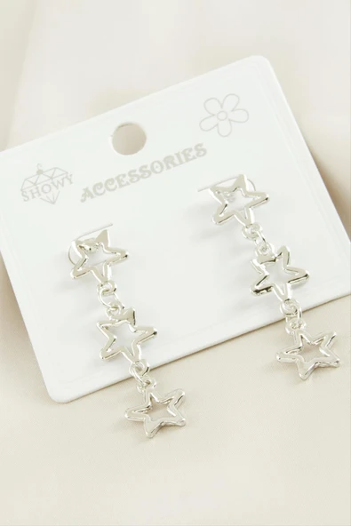 Yıldız Trend Metal Küpe - Resim 2