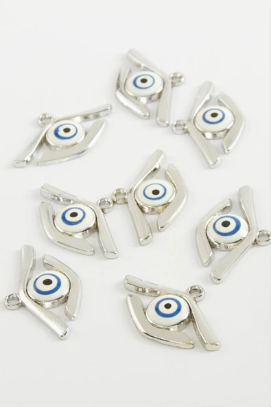 Göz Tek Kulplu Mineli Bileklik ve Kolye Ucu Aparatı 1 Adet - Resim 2