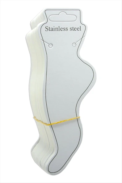 Çelik Yazılı Kalın Halhal Kartı 100 Adet - Resim 2