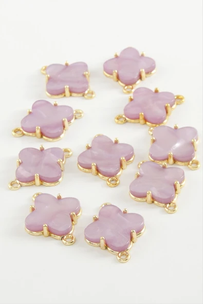 Çiçek Tek Kulp Polyester Bileklik ve Kolye Ucu Aparatı 1 Adet - Resim 2