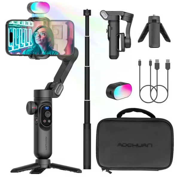 ShopyTech Smart X Pro Combo 3 Eksen Akıllı Telefon Gimbal Stabilizer (iOS & Android) ürün görseli