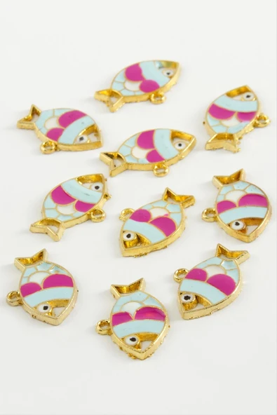 Balık Tek Kulplu Mineli Bileklik ve Kolye Ucu Aparatı 1 Adet ürün görseli