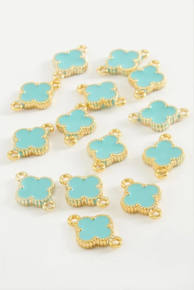 Çiçek Çift Kulplu Mineli Bileklik ve Kolye Ucu Aparatı 1 Adet - Resim 6