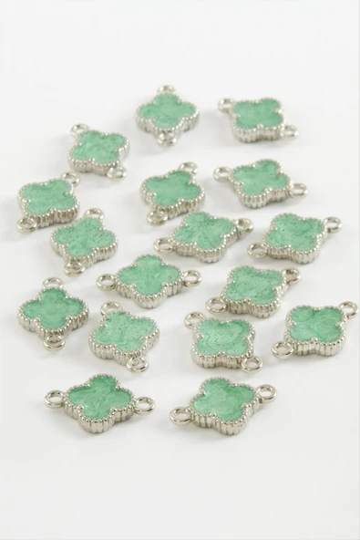 Çiçek Çift Kulplu Mineli Bileklik ve Kolye Ucu Aparatı 1 Adet - Resim 6