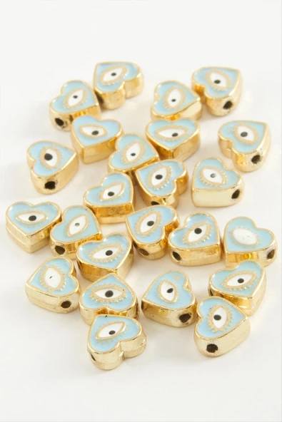 Kalp Göz Mineli Bileklik ve Kolye Ucu Aparatı 1 Adet - Resim 9