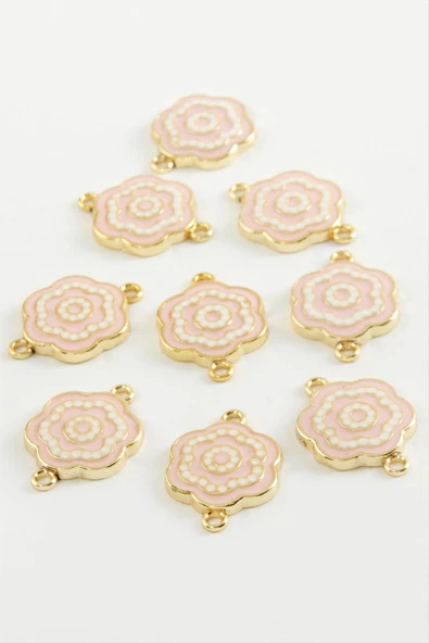 Çiçek Çift Kulplu Mineli Bileklik ve Kolye Ucu Aparatı 1 Adet - Resim 2