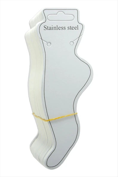 Çelik Yazılı Kalın Halhal Kartı 100 Adet ürün görseli