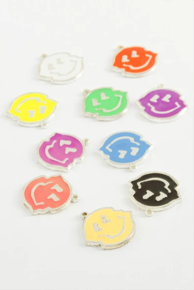 Emoji Tek Kulp Mineli Bileklik ve Kolye Ucu Aparatı 1 Adet ürün görseli