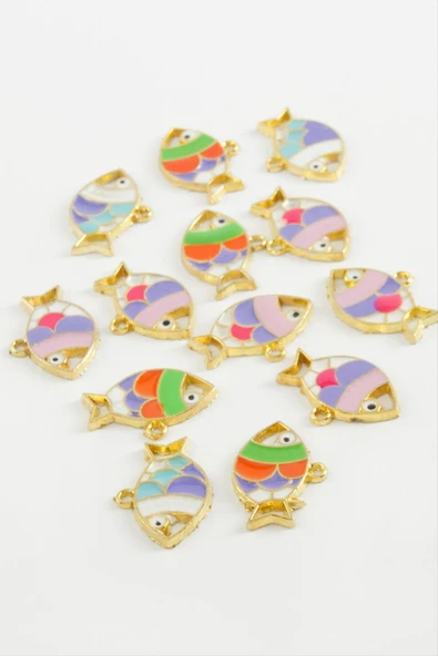 Balık Tek Kulp Mineli Bileklik ve Kolye Ucu Aparatı 1 Adet - Resim 2