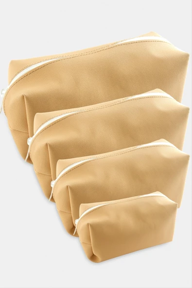 4 Adet El Tutmalı Makyaj Çantası ürün görseli