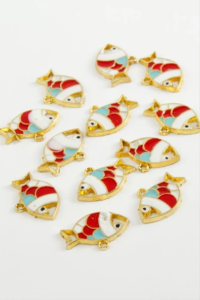 Balık Tek Kulp Mineli Bileklik ve Kolye Ucu Aparatı 1 Adet - Resim 2