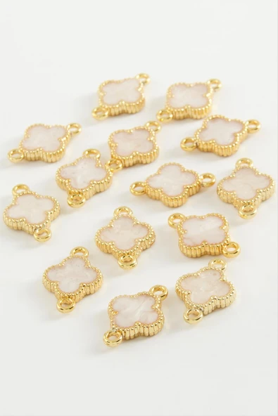 Çiçek Çift Kulplu Mineli Bileklik ve Kolye Ucu Aparatı 1 Adet - Resim 9