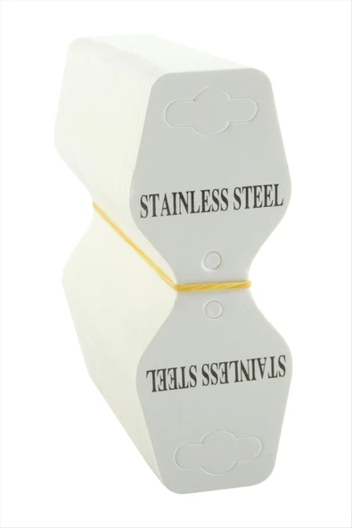 Çelik Yazılı Oval Kolye Kartı 200 Adet - Resim 2