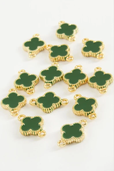 Çiçek Çift Kulplu Mineli Bileklik ve Kolye Ucu Aparatı 1 Adet - Resim 3