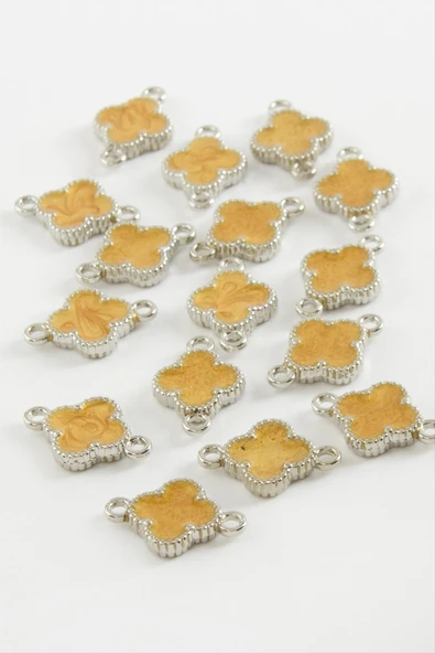 Çiçek Çift Kulplu Mineli Bileklik ve Kolye Ucu Aparatı 1 Adet - Resim 2