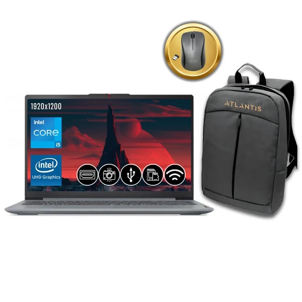 Lenovo Ideapad Slım 3  I5-12450H 8GB 512GB M.2 SSD 83ES0033TR ATL17 16" Fdos Notebook+Mouse&Çanta ürün görseli 1