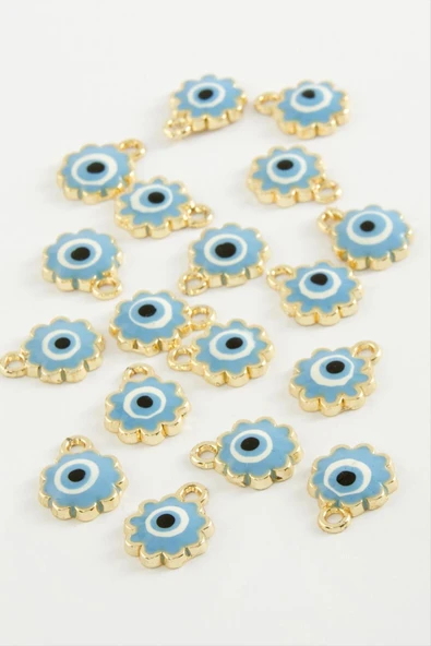 Çiçek Nazar Tek Kulplu Mineli Bileklik ve Kolye Ucu Aparatı 1 Adet - Resim 5