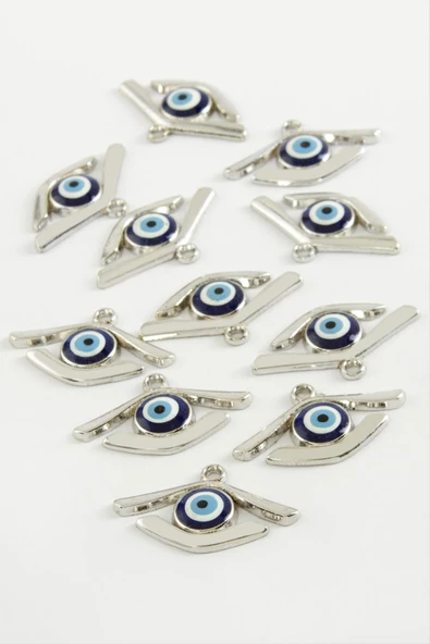 Göz Tek Kulplu Mineli Bileklik ve Kolye Ucu Aparatı 1 Adet - Resim 3