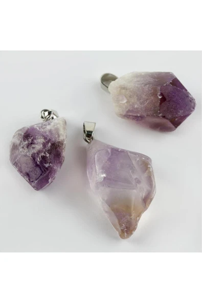 Amatist Doğaltaş Kolye Ucu - Resim 2