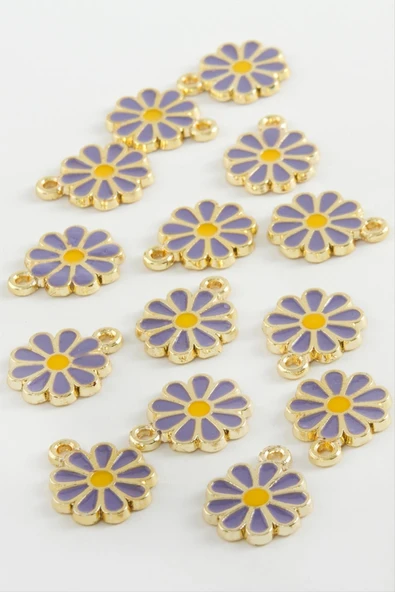 Papatya Tek Kulplu Mineli Bileklik ve Kolye Ucu Aparatı 1 Adet - Resim 4