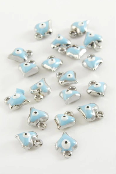 Kalp Tek Kulplu Mineli Bileklik ve Kolye Ucu Aparatı 1 Adet - Resim 2