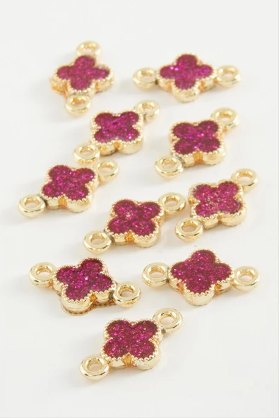 Çiçek Çift Kulplu Mineli Bileklik ve Kolye Ucu Aparatı 1 Adet - Resim 4