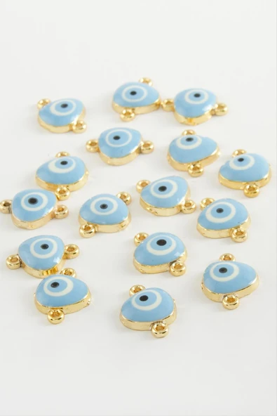 Nazar Çift Kulplu Mineli Bileklik ve Kolye Ucu Aparatı 1 Adet - Resim 5