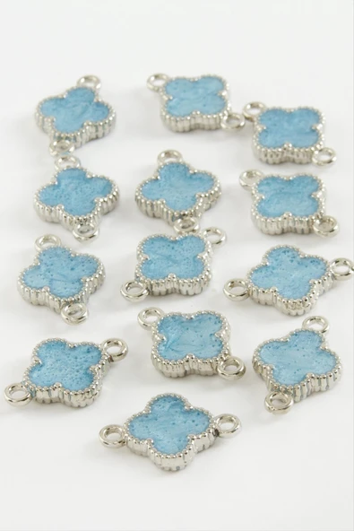 Çiçek Çift Kulplu Mineli Bileklik ve Kolye Ucu Aparatı 1 Adet - Resim 7