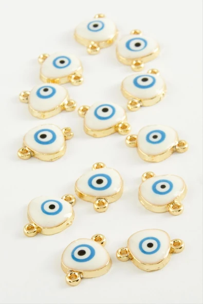 Nazar Çift Kulplu Mineli Bileklik ve Kolye Ucu Aparatı 1 Adet - Resim 2