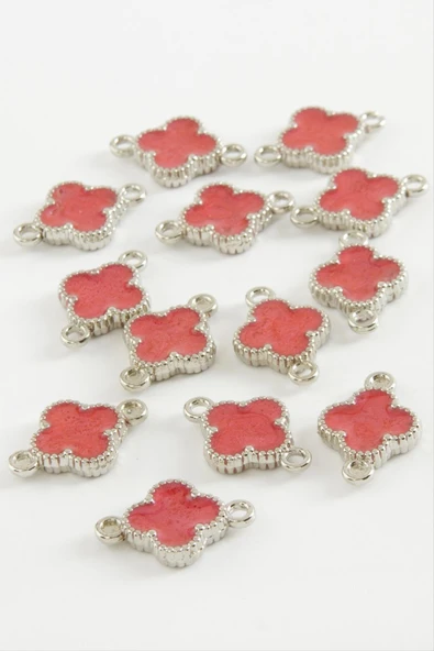 Çiçek Çift Kulplu Mineli Bileklik ve Kolye Ucu Aparatı 1 Adet - Resim 3