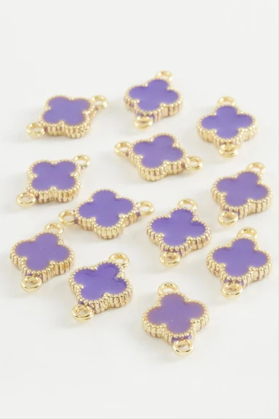 Çiçek Çift Kulplu Mineli Bileklik ve Kolye Ucu Aparatı 1 Adet - Resim 4