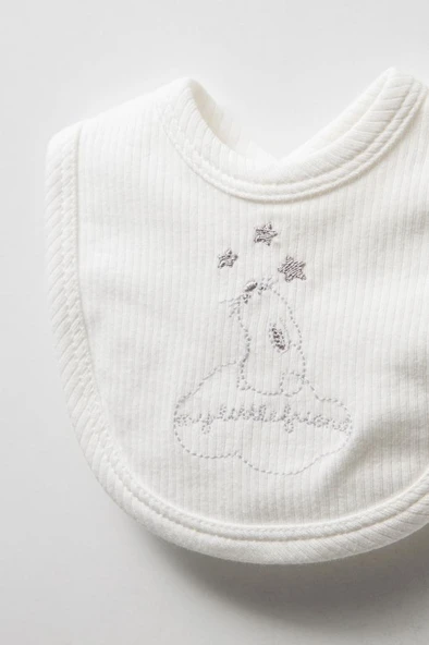 Bebitof %100 Pamuk Sevimli Buluttaki Tavşan Desenli 5 Parça Yenidoğan Hastane Çıkışı Zıbın Seti BBTF.EKR.20227.03 - Resim 4