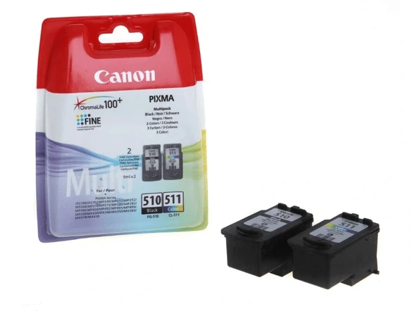 Canon Pg-510bk+cl-511 2'li Paket (kağıt Hediyeli) ürün görseli 1