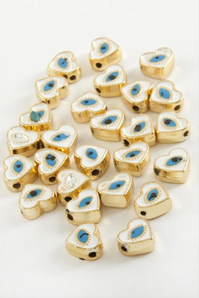 Kalp Göz Mineli Bileklik ve Kolye Ucu Aparatı 1 Adet - Resim 4