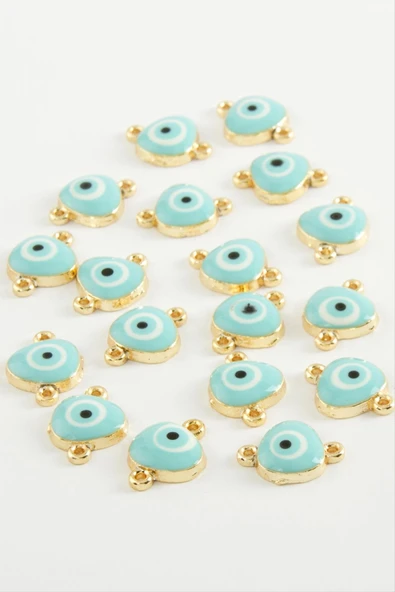 Nazar Çift Kulplu Mineli Bileklik ve Kolye Ucu Aparatı 1 Adet - Resim 4